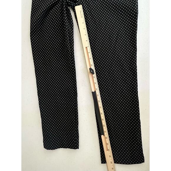 Chicos Pants Womens Size 0R or 4 (28x26) Black White Polka Dot Ankle Crop - Picture 9 of 9